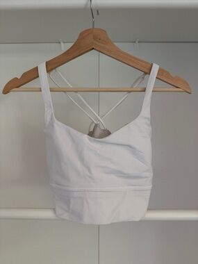 Lululemon Women’s White Cropped Strappy Sports Bra Top